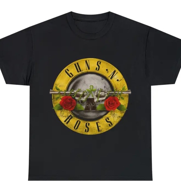🆕 GUNS N ROSES- Unisex T-Shirt NIP- Sz L Classic Band Logo T-Shirt - Picture 2 of 7
